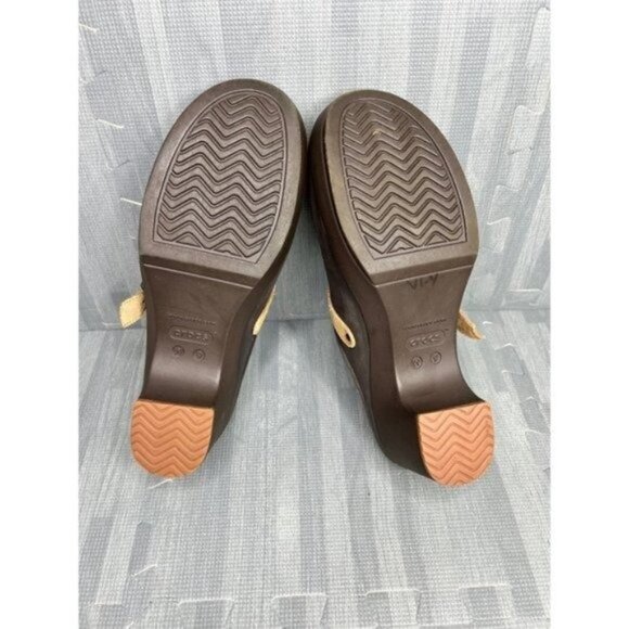 Crocs Sarah Mules Women's Size 9 Brown Slip On - Picture 4 of 7